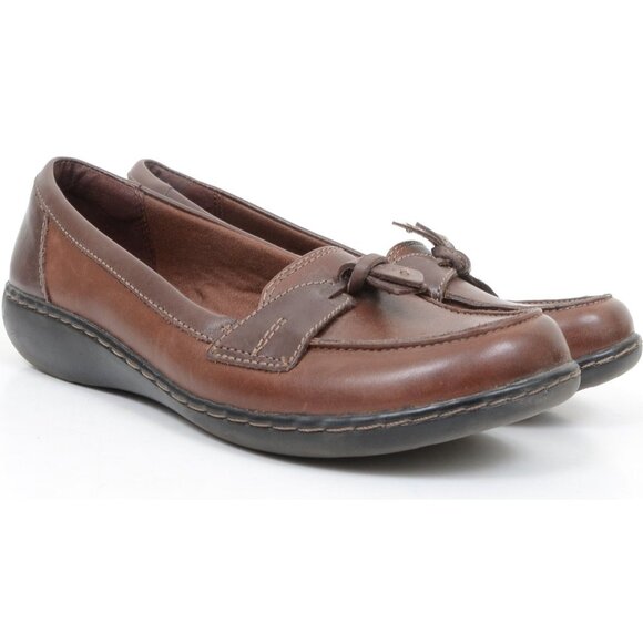 Clarks Womens Ashland Bubble Loafers Tassle Slip-on Women's 8.5 Ortholite Insole - Picture 1 of 9